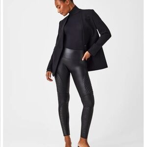 Faux Leather Moto Leggings by Spanx
